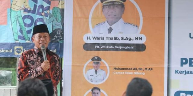 H Waris Tholib (Plt) Walikota Tanjungbalai Resmikan 1 Unit Sumur Bor di Sei Merbau
