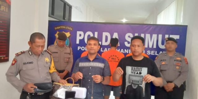 Satreskrim Polres Labusel Press Release Ungkap Kasus Curat Di SPBU Asam Jawa