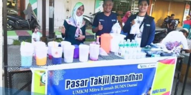 Meriahkan Ramadhan, Rumah BUMN Dumai Dukung Kegiatan Pasar Takjil UMKM