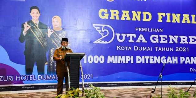 Wakil Walikota Dumai Amris,S .Sy Buka Acara Grand Final Pemilihan Duta Genre Tahun 2021